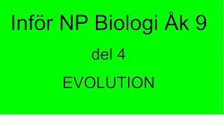 inför Nationella prov i Biologi del 4 Evolution
