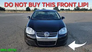 FRONT BUMPER LIP INSTALL on my 2010 MK5/MKV Volkswagen Jetta 2.5L 5 Cylinder!