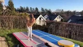 Emily was tumbling on her air products