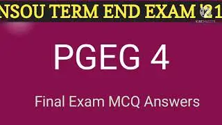 PGEG 4 final exam Questions Answers2021//NSOU PGEG Answers