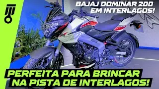 BAJAJ DOMINAR 200 em INTERLAGOS! - Pilotei a moto giradora de 200cc!