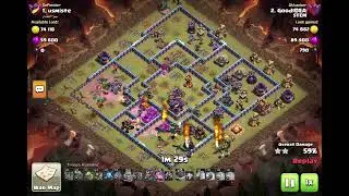 Try Blimp attack newly upgrade TH14 VS TH15 #cocclassicwars
