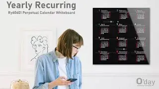 Yearly Recurring Perpetual Calendar Whiteboard