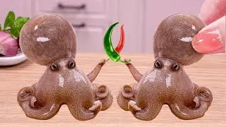 Best Seafood Recipe | MINIATURE Gochujang Octopus Fry Recipe in Mini Kitchen | Hana Mini Cooking