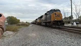 CSX SD70MACe And CP Maroon & Grey Leads CSX B652 In Gary, IN On October 13, 2025