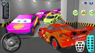 New McQueen car Stuck in Parking Garage - 3D Driving Class - 3D Driving Class Game - Car Game