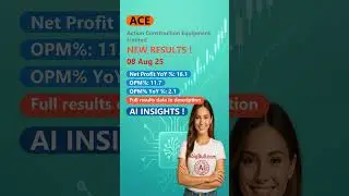 ACE 🚀08 Aug Results & AI Insights 🚀 Action Construction Equipment #stocks #shorts