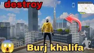 Spider-Man become Burj Khalifa destroyed 😨Sipder fuser gameplay 
