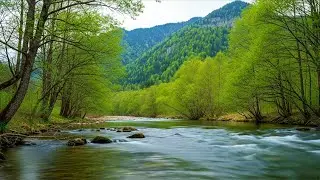 Calm River Flow with Birds Chirping | Peaceful Nature Sounds for Relaxation