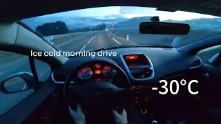 Ice Cold Morning Drive (POV Peugeot 207)