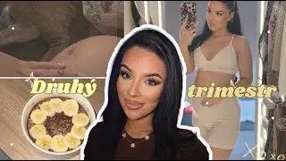 DRUHÝ TRIMESTR | Jídlo, cvičení, bříško, kosmetika a předporodní kurzy 🌷💕