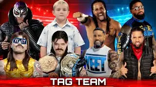 WWE 2K25 - 4 Dominik Mysterio VS 4 Jey Uso | Tag Team Match | WWE 