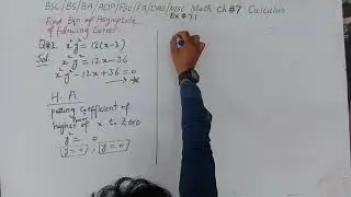 Bsc culculus||Ch#7|| SM yousuf|Method to solve asymptote cartesian curves||Q#1to3||