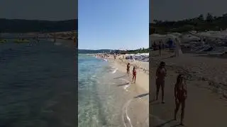 St. Tropez Iconic Beach 🇫🇷 Pampelonne Beach #travel #shorts #beach #summeronshorts #vip