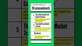 🚀The Ten Commandments of VC Risk Assessment for a Startup  #motivation #VC #startup