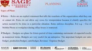 Planning First Management Function