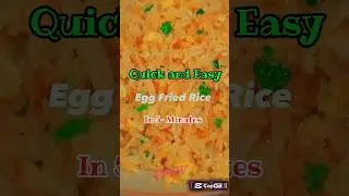 Quick Egg Fried Rice in 5 Minutes | Tasty Touch* #food #cooking #easyrecipe