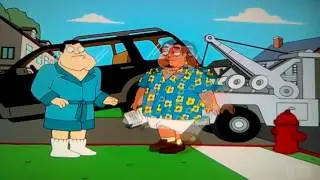 Roger towing Stan's car