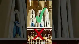 Closet saver hangers! Saves vertical & horizontal space! #clothingorganization #shorts