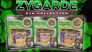 Opening 3 Zygarde Complete Forme Pin Collection Boxes of Pokemon Cards!