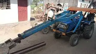 Pole drilling with hydra tractor 👍👍