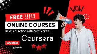 COURSERA | FREE ONLINE LESS DURATION COURSES AVAILABLE WITH CERTIFICATE !!!!