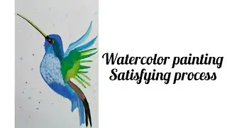 Easy and simple watercolor bird painting for beginners step by step tutorial 🥰