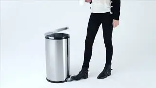 Simplehuman Round Pedal Bin 30L, Brushed Design