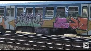 Graffiti on trains Budapest 2007/2008