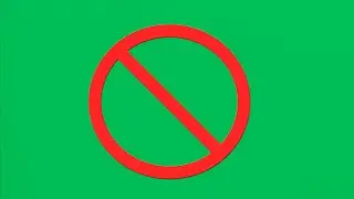 Green Screen Red Banned Sign Animation | 4K | Global Kreators
