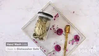 Savvy and Sorted Black Bamboo Spice Jars