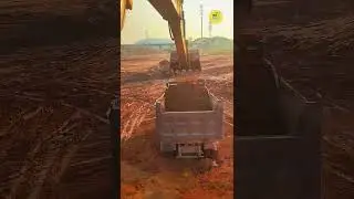 Excavators Load Soil Onto Trucks   13