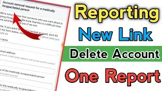 Delete Someone Facebook Account With Reporting Link | Reporting New Link 2022 | Delete Facebook Id