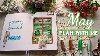 🌿May 2025 Bullet Journal Setup | PLAN WITH ME ASMR with Mini printer