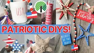 8 NEW Dollar Tree Patriotic DIYs 🇺🇸 | Memorial Day & 4th of July Decor for Tiered Trays + MORE!