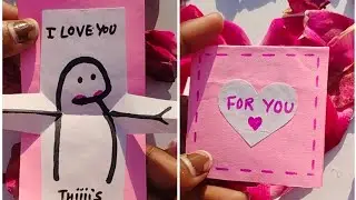DIY cute pop up hug card ideas 🫂\Valentines day special card|#viralvideo #valentinesday#hugday#cards