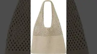 Crochet Mesh Beach Tote Bag, Knit Summer Vacation Aesthetic Boho Tote Bag for Women