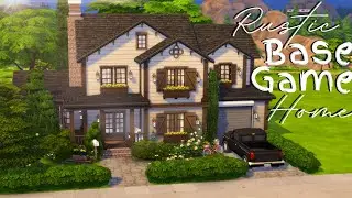 Rustic Base Game Home 🌻 // The Sims 4: Speed Build