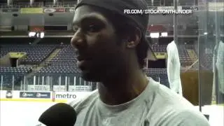 SOUNDING OFF: Maxime Boisclair, Yannick Riendeau comments after practice (1-24-13)