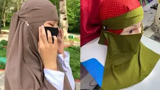 Niqab Cutting And Stitching/ Adjustable nose piece with elastic/ Nose piece cutting and stitching