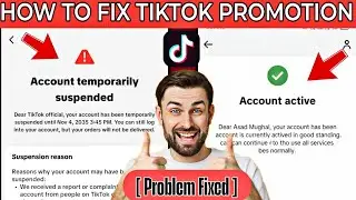TikTok Account temporarily suspended | TikTok promotion suspended problem solved ✅