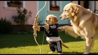 Dad Dog&rsquo;s Handmade Gift 🐶🎁 Made His Puppy&rsquo;s Dream of Becoming an Archer Come True 🏹🌟 #ai