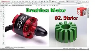 Solidworks Tutorial HP -02. Stator - Brushless Motor 2212 920 kv