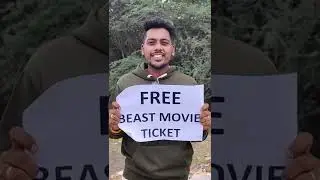 Giving Free Ticket For Beast Movie🤩|Fdfs show  celebration🥳 #shorts #beast #challenge #trending