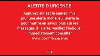 Emergency Manitoba Nationwide test