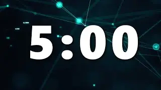 5 Minute Digital Countdown Timer With Relaxing Music | DevClock