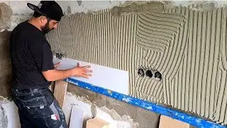 Плитка 20х60 см между кухонными столешницами