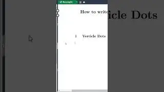 Vertical dots in latex | how to write vertical dots in overleaf latex #latexeditor #beginners