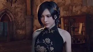 Black Chinese dress w nails and butterfly headpeice Ada Wong Scenepack