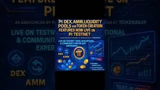 PI Decentralized exchange (DEX) and automated market maker (AMM) are available on the Testnet